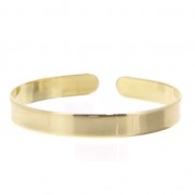 Brass bracelet base for small wrist - woman/kids 6x130 mm fine fine Gold plated x1