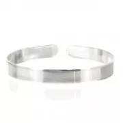 Brass bracelet base for small wrist - woman/kids 6x130 mm Silver Tone x1