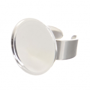925 Sterling Silver setting ring base for a 20 mm flat back cabochon x1