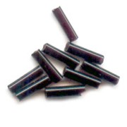 Preciosa Seed Beads, 4x1 mm Jet, 20g tubes