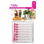 Stamp ruler alphabet for polymer clay x1