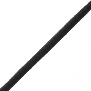 Plain color elastic cord for DIY creations 2 mm Black x 1 m