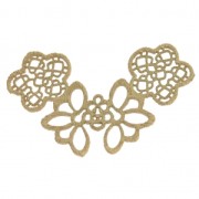 Filigree flower spacer 45x30mm Mat Gold Tone x1