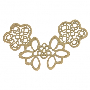 Filigree flower spacer 45x30mm Mat Gold Tone x1
