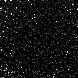Preciosa Seed beads 15/0 - 1.5 mm Jet x20g