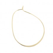 Brass irregularly shaped earring hoops to decorate 54 mm Light Gold Tone x2|raw }}