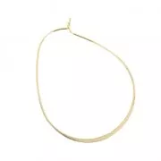 Brass irregularly shaped earring hoops to decorate 54 mm Light Gold Tone x2