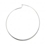 Brass round shape earring hoops to decorate 50 mm Rhodium Tone x2|raw }}