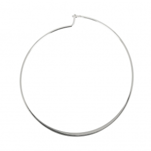 Brass round shape earring hoops to decorate 50 mm Rhodium Tone x2