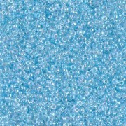 Miyuki Seed beads 15/0 269 - Glacier Blue Lined Crystal AB x8g|raw }}