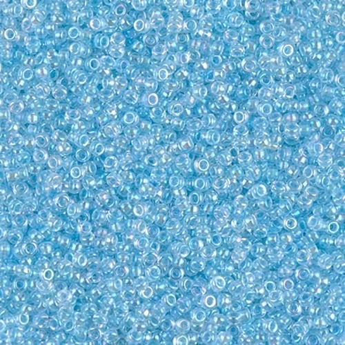 Miyuki Seed beads 15/0 269 - Glacier Blue Lined Crystal AB x8g