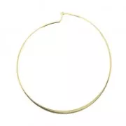 Brass round shape earring hoops to decorate 50 mm Light Gold Tone x2