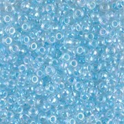 Miyuki Seed beads 8/0 269 - Glacier Blue Lined Crystal AB x8g|raw }}