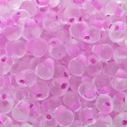 Miyuki Fringe beads 3.4 mm DPF23 - Hot Pink Lined Crystal x8g