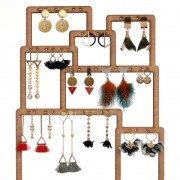 Oval Earstuds with 1 loop to decorate 18x9 mm Light Gold Tone x2