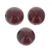 Round glass beads 8 mm Garnet x20