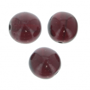 Round glass beads 8 mm Garnet x20