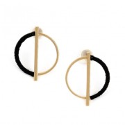 Earstuds with bar to decorate 25 mm Light Gold Tone x2