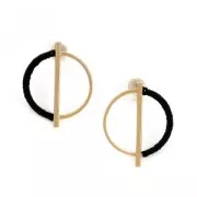 Earstuds with bar to decorate 25 mm Light Gold Tone x2
