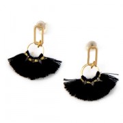 Rectangular earstuds to decorate 10 mm Rhodium Tone x2