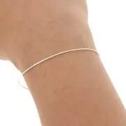 925 Sterling Silver Paloma chain 0.7mm x 1m