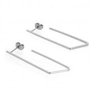 Earstuds to decorate 46 mm Rhodium Tone x2|raw }}