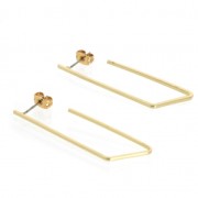 Earstuds to decorate 46 mm Light Gold Tone x2|raw }}