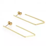 Earstuds to decorate 46 mm Light Gold Tone x2