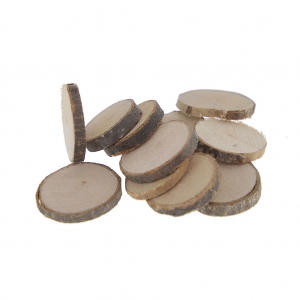75 Rough wood rondelles 15 - 30 mm for DIY creation