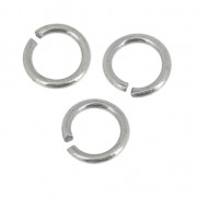 7x1mm Open Jump Rings - Made in Europe - Antique Silver Tone x50