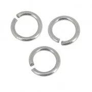 7x1mm Open Jump Rings - Made in Europe - Antique Silver Tone x50