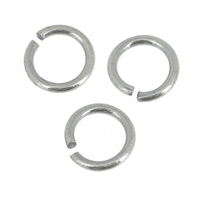 7x1mm Open Jump Rings - Made in Europe - Antique Silver Tone x50