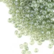 Matubo seed beads 11/0 - 2.10 mm Transparent Green Luster x10g