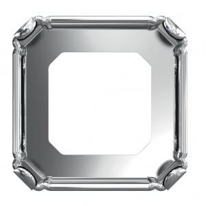 Setting for PureCrystal Imperial cabochon 4480 10 mm Rhodium Tone x1