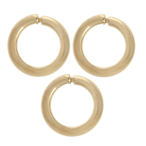 Round open rings 4.5x0.9 mm - Gold-plated 3 microns x4