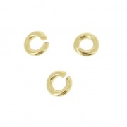 Round open rings 3x0.7 mm - Gold-plated 3 microns x6|raw }}