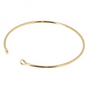 Bangle bracelet 2 loops 58x51 mm fine Gold plated x1|raw }}