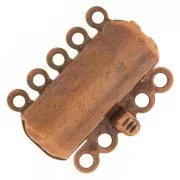 5 strands clasp  19x15mm Old copper tone