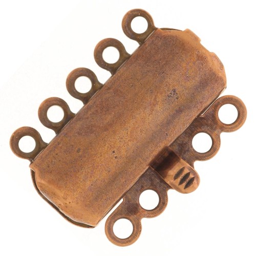 5 strands clasp  19x15mm Old copper tone