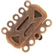 5 strands clasp  19x15mm Old copper tone