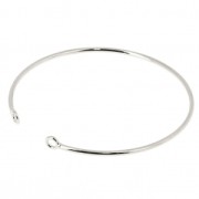 Bangle bracelet 2 loops 58x51 mm SilverTone x1|raw }}