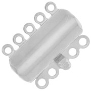 5 strands clasp tone 19x15mm Silver tone|raw }}