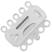 5 strands clasp tone 19x15mm Silver tone