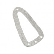 Hammered brass 4-holes spacer to decorate 33 mm Rhodium Tone x1|raw }}