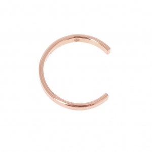 Half-moon shape brass spacer to decorate 20 mm Rose Gold Tone x1