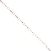 alternate chain (1x3) 2,4 mm Rose Gold filled x 1 m