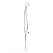 925 Sterling Silver snake chains spacers 3.5/2 cm x2
