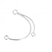 925 Sterling Silver snake chains spacers 3.5/2 cm x2