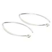 925 Sterling Silver earwires 32 mm x2