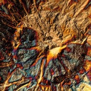 Metal sheets - Design-Metall - 140x140 mm Blue / Gold Flame x3